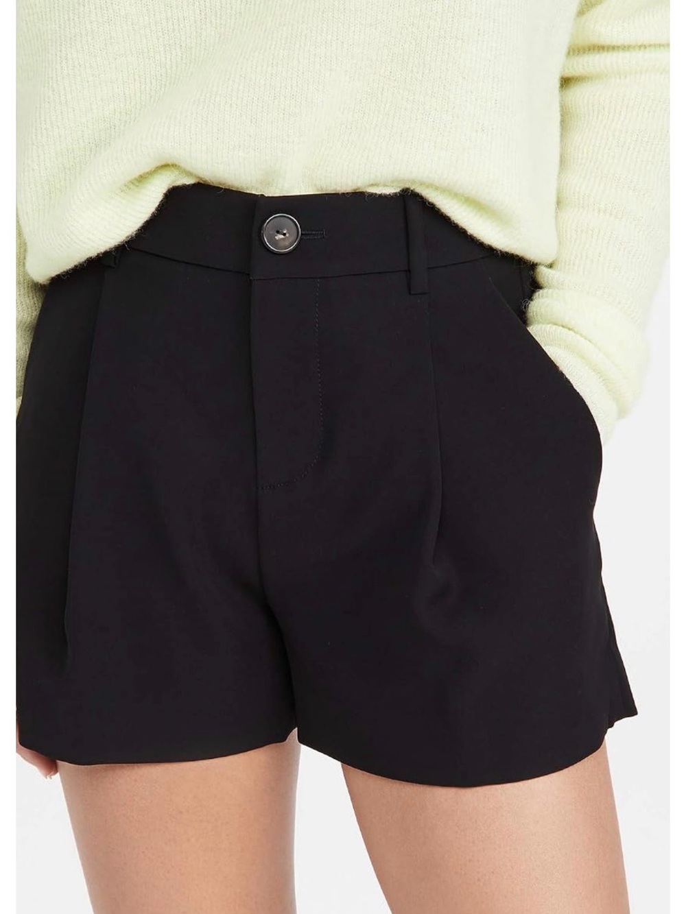 Vince Black Pleat Front Shorts